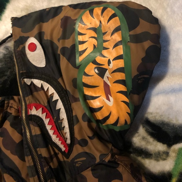 bape zip up puffer jacket - Picture 1 of 8